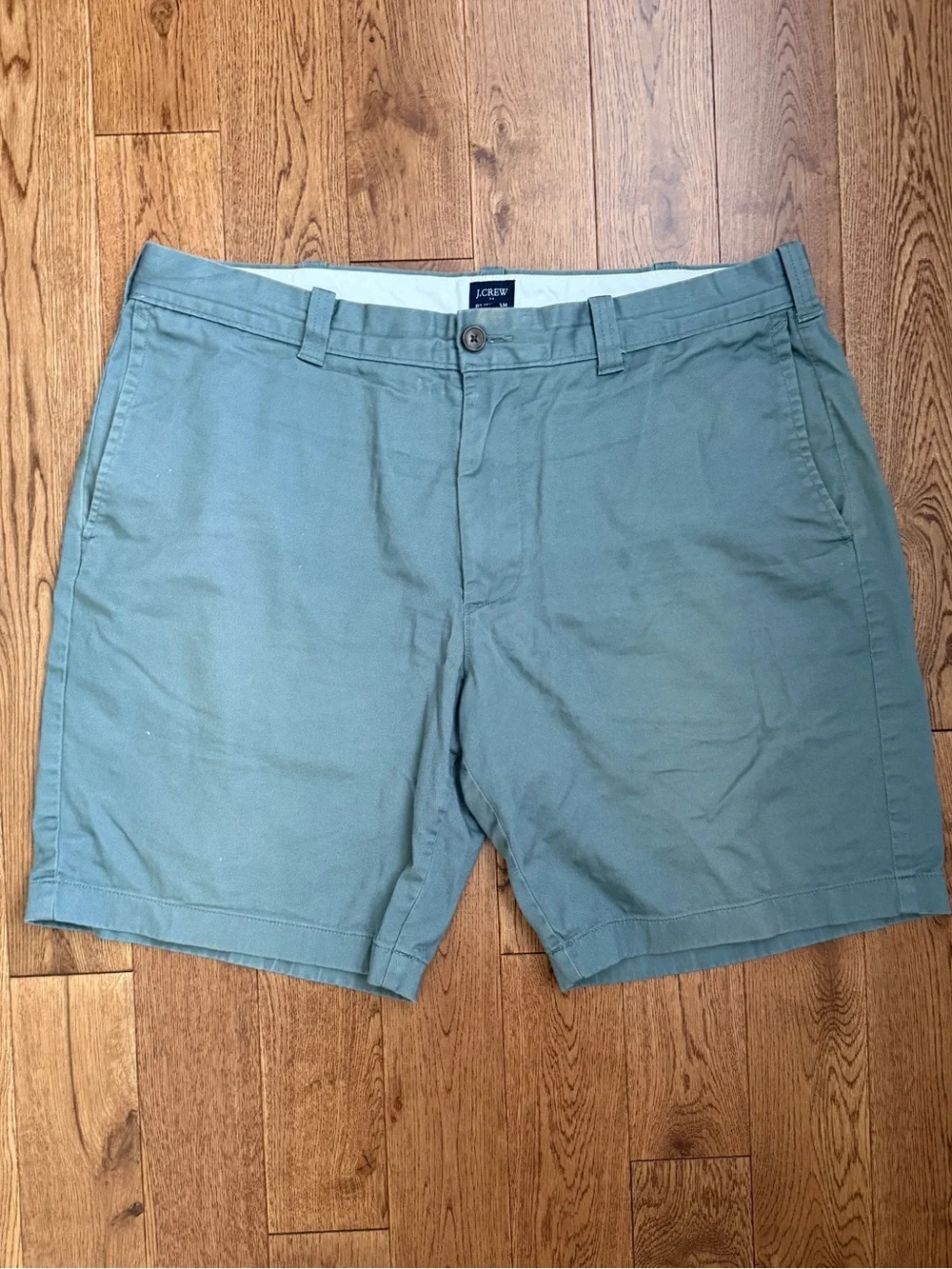 J. Crew Men's Slate Green Flat-Front Chino Shorts